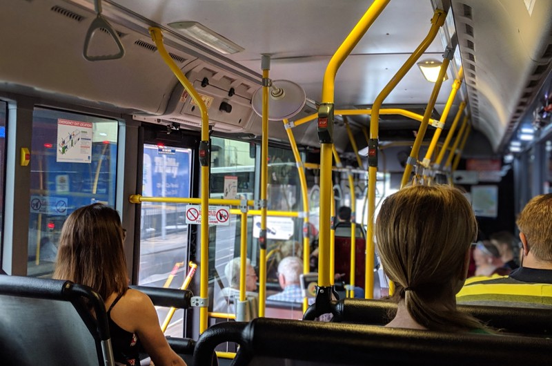 People sitting in a bus
