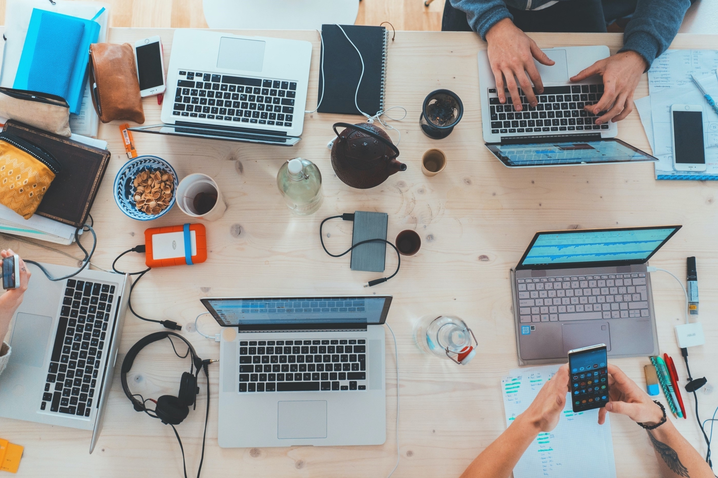 Multiple PC's and people working